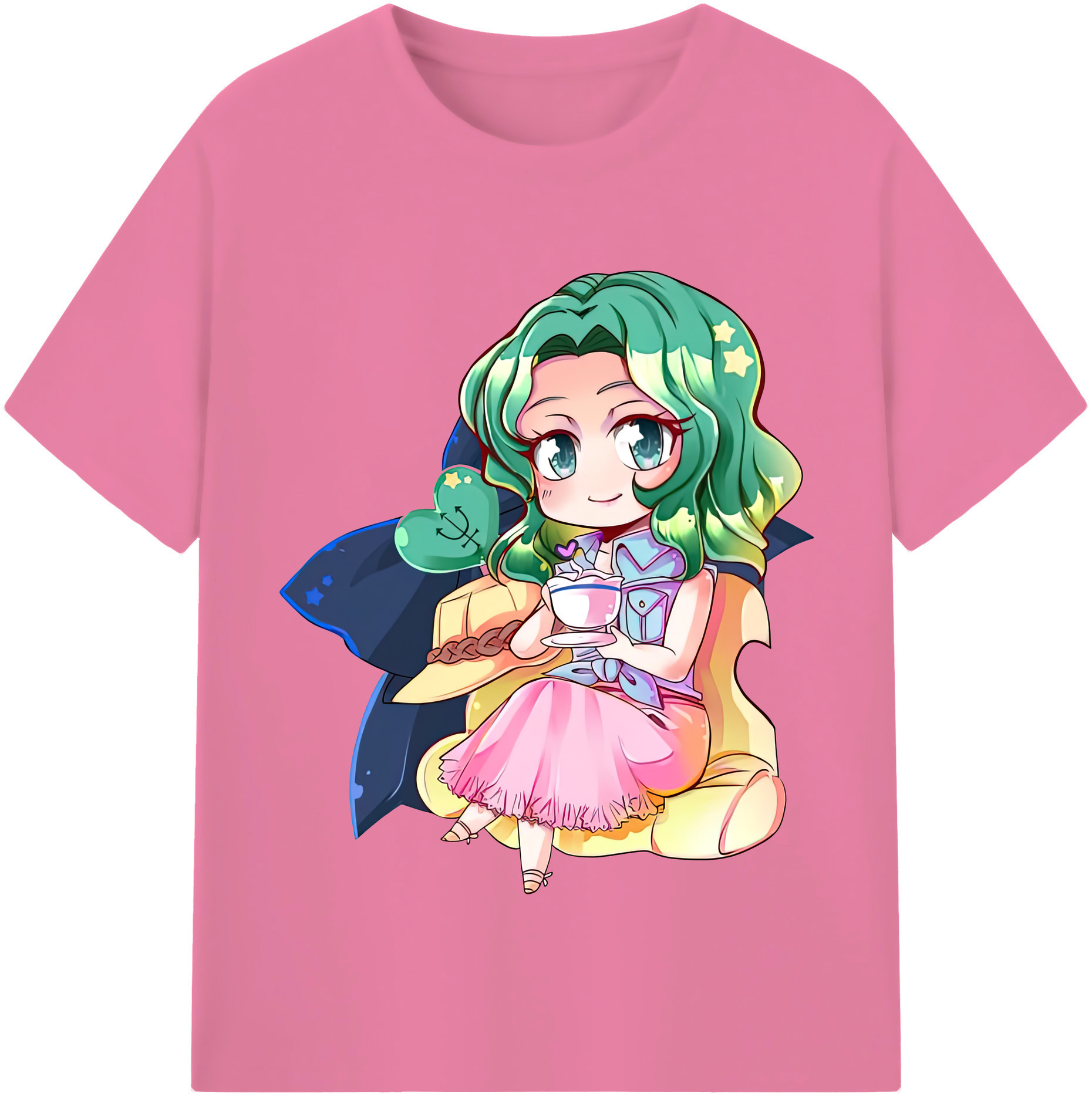 （画像用） 美少女戦士セーラームーン 海王 みちる（かいおう みちる） Sailor Moon Kaiou Michiru 綿100％半袖Tシャツ（フロントプリント）
